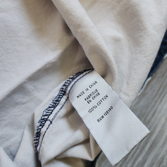 Born Fly Blue White Stripe Button Down Short Sleeve Large Logo 100% Cotton 3XL - Picture 5 of 10